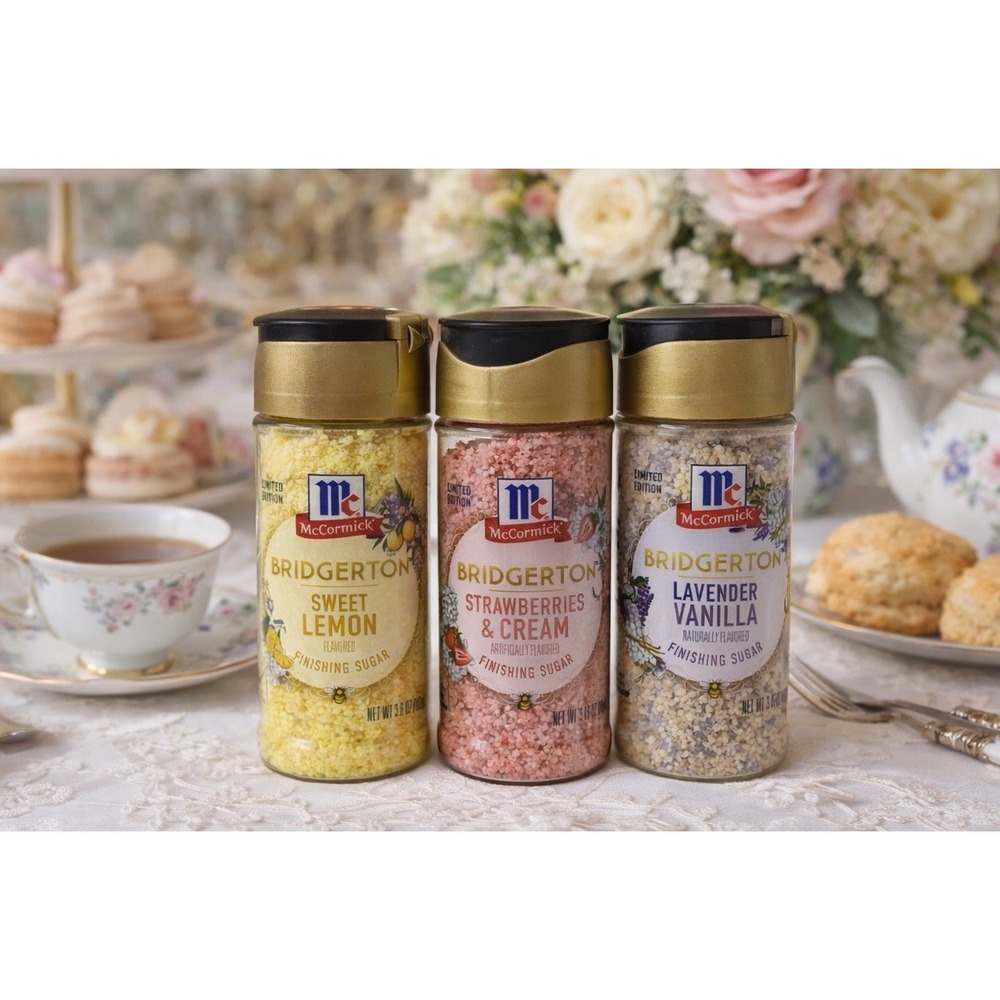 Bridgerton Sugars 3 pk. Berry Lemon, Lavender Vanilla & Strawberries Cream 3oz